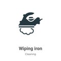 Wiping iron vector icon on white background. Flat vector wiping iron icon symbol sign from modern cleaning collection for mobile Royalty Free Stock Photo