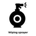 Wiping sprayer icon vector isolated on white background, logo co Royalty Free Stock Photo
