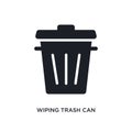wiping trash can isolated icon. simple element illustration from cleaning concept icons. wiping trash can editable logo sign Royalty Free Stock Photo