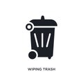 wiping trash isolated icon. simple element illustration from cleaning concept icons. wiping trash editable logo sign symbol design Royalty Free Stock Photo