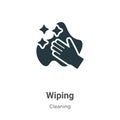 Wiping vector icon on white background. Flat vector wiping icon symbol sign from modern cleaning collection for mobile concept and Royalty Free Stock Photo