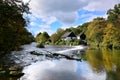 Wipperkotten in Solingen on the Wupper in Herb with reflections on the water surface