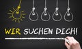 Wir suchen dich blackboard - German-Translation: Join our team Royalty Free Stock Photo