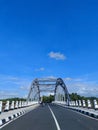 Wiradinata Ranggajipang Bridge under the blue sky.