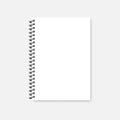 Wire bound blank A4 notebook - spiral diary, realistic vector mockup