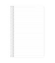 Wire bound lined note book legal paper format vector mock-up