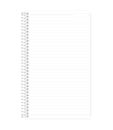 Wire bound lined note book legal paper format vector mock-up