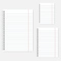 Wire bound spiral spring lined notebooks A4, A5, A6 size, mockup