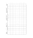 Wire bound squared paper notebook legal format vector mock-up