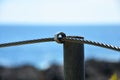 Wire Boundary Rope Close Up Royalty Free Stock Photo