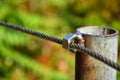 Wire Boundary Rope Close Up Royalty Free Stock Photo