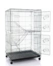 Wire cat crate or animal cage Royalty Free Stock Photo