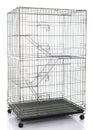 Wire cat crate or animal cage Royalty Free Stock Photo