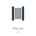 Wire coil icon vector. Trendy flat wire coil icon from sew collection isolated on white background. Vector illustration can be Royalty Free Stock Photo