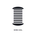wire coil isolated icon. simple element illustration from sew concept icons. wire coil editable logo sign symbol design on white Royalty Free Stock Photo