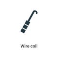 Wire coil vector icon on white background. Flat vector wire coil icon symbol sign from modern sew collection for mobile concept Royalty Free Stock Photo