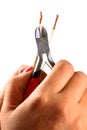 Wire cutter Royalty Free Stock Photo