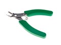 Wire cutter pliers with green handles Royalty Free Stock Photo