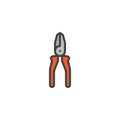 Wire cutters filled outline icon