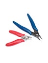 Wire cutting pliers hand Royalty Free Stock Photo