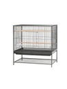Wire dog crate or animal cage on white background Royalty Free Stock Photo
