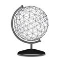 Wire Earth Globe Stand. 3d Rendering Royalty Free Stock Photo