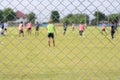 Wire fence and football yard