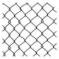 wire fence. seamless chain link fence. industrial fence on white isolated background Royalty Free Stock Photo