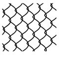 wire fence. seamless chain link fence. industrial fence on white isolated background Royalty Free Stock Photo