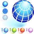 Wire Frame Globe Collection Royalty Free Stock Photo