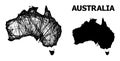 Wire Frame Map of Australia