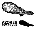 Wire Frame Map of Pico Island