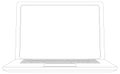 Wire-frame open laptop. Front view. Vector Royalty Free Stock Photo
