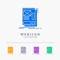 wire, framing, Web, Layout, Development 5 Color Glyph Web Icon Template isolated on white. Vector illustration Royalty Free Stock Photo