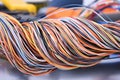 Wire i electrical and telecommunication network Royalty Free Stock Photo