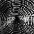 A wire loop like a time tunnel Royalty Free Stock Photo