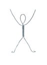 Wire Man On White Royalty Free Stock Photo