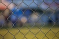 Wire mesh fence - Soccer field abstract Royalty Free Stock Photo