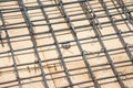 Wire mesh steel on floor at construction site Royalty Free Stock Photo