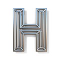 Wire outline font letter H 3D