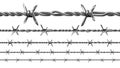 Wire Of Prison Fence Seamless Pattern Set Vector