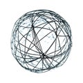 Wire sphere decoration isolated Royalty Free Stock Photo