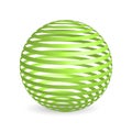Wire spiral ball. 3D vector object