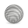 Wire spiral ball. 3D vector object