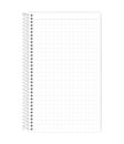 Wire spiral coil spring white squared paper notebook legal paper format