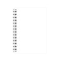 Wire spiral empty white A4 notebook blank page vector mock-up