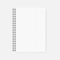 Wire spiral grid lined A4 notebook - squared paper notepad, mockup Royalty Free Stock Photo