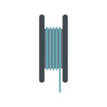 Wire spool icon, flat style