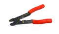 wire stripper or wire cutter with red rubber handles isolated on white Background Royalty Free Stock Photo