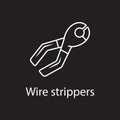 Wire strippers line icon icon. Simple element illustration. Wire strippers line icon symbol design from Construction collection Royalty Free Stock Photo